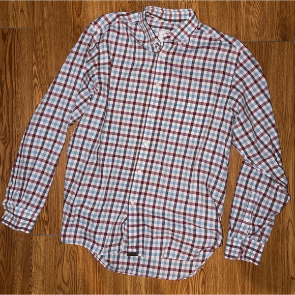 Billy Reid Italian Gingham Plaid Long Sleeve Shirt - Picture 2 of 6